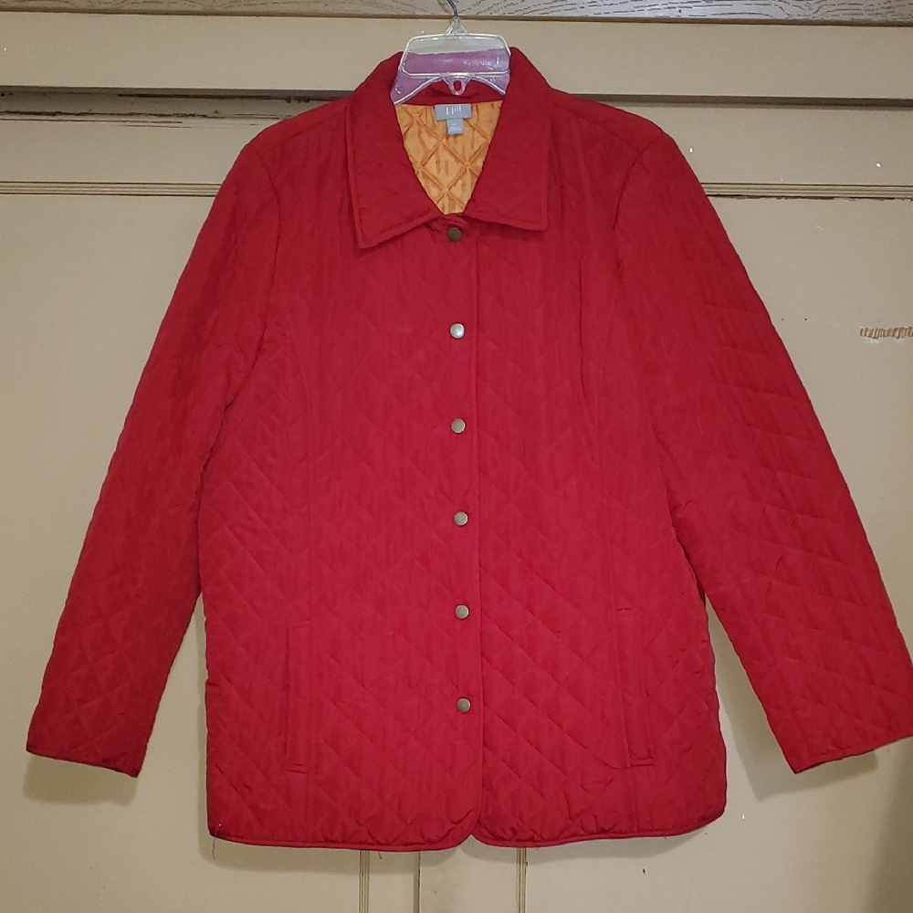 J. Jill Red Quilted Women's Jacket